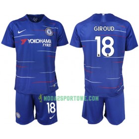 Koszulka Chelsea GIROUD 18 Dziecięcy Domowe Stroje Piłkarskie 2018/19 Krótki Rękaw